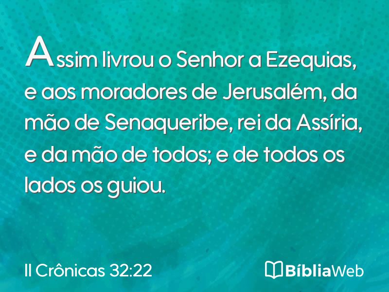 II Crônicas 32:22 em imagem para compartilhar