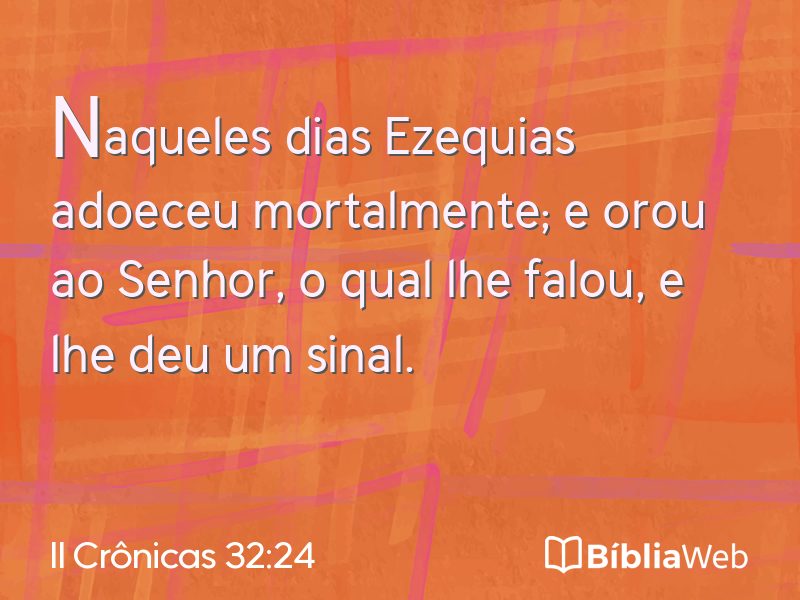 II Crônicas 32:24 em imagem para compartilhar