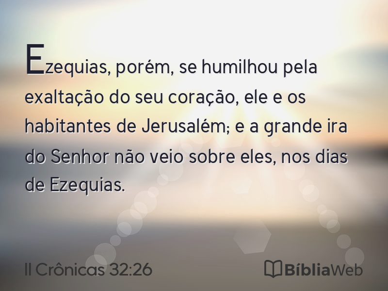 II Crônicas 32:26 em imagem para compartilhar
