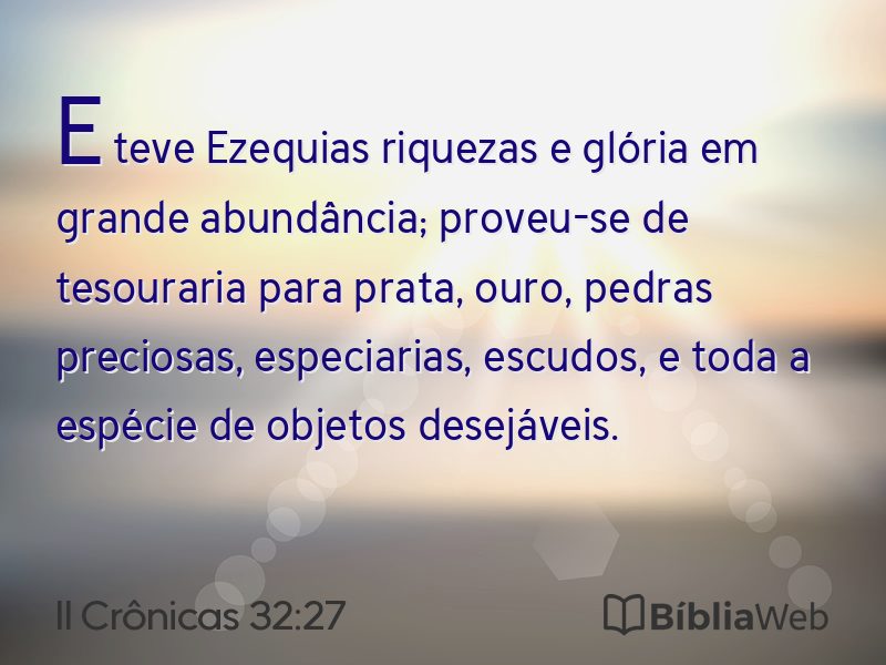 II Crônicas 32:27 em imagem para compartilhar