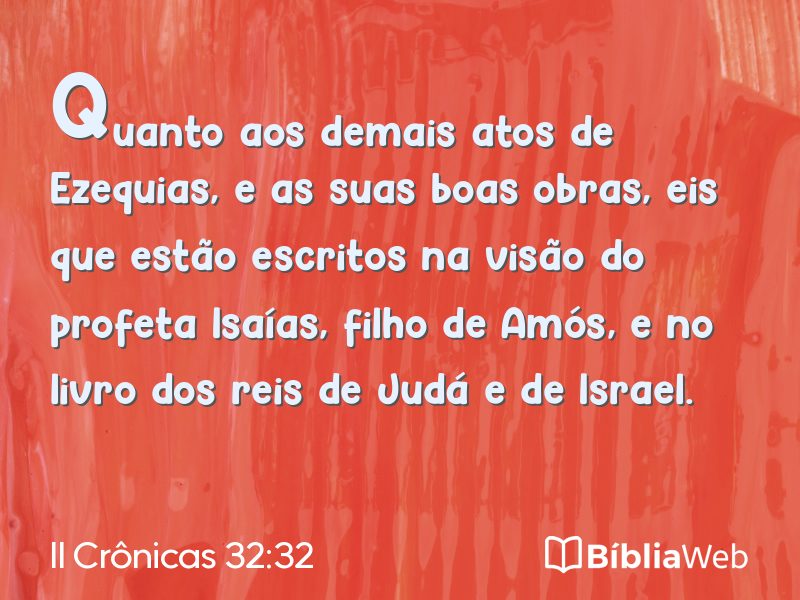 II Crônicas 32:32 em imagem para compartilhar