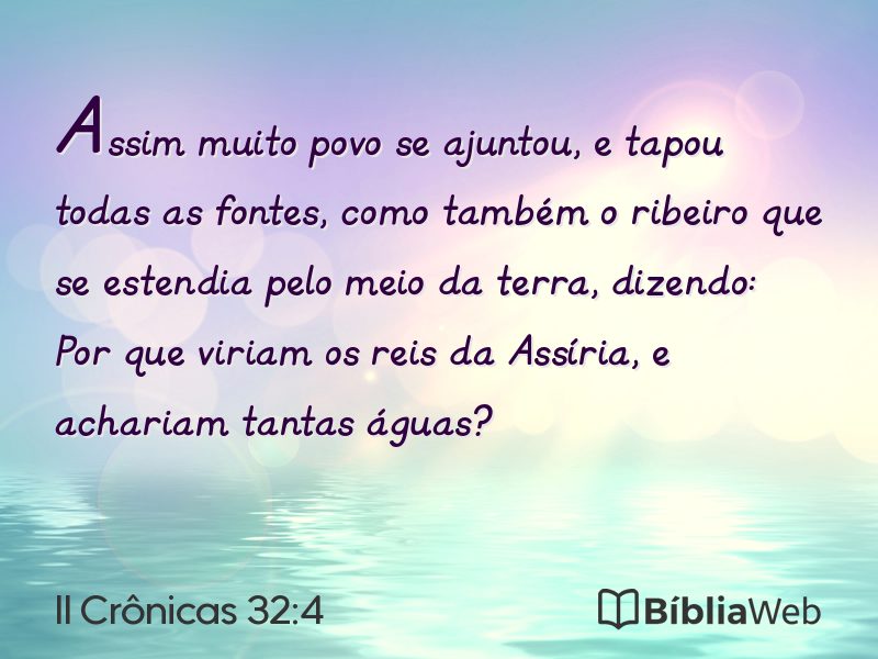II Crônicas 32:4 em imagem para compartilhar