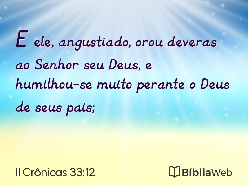 II Crônicas 33:12 em imagem para compartilhar