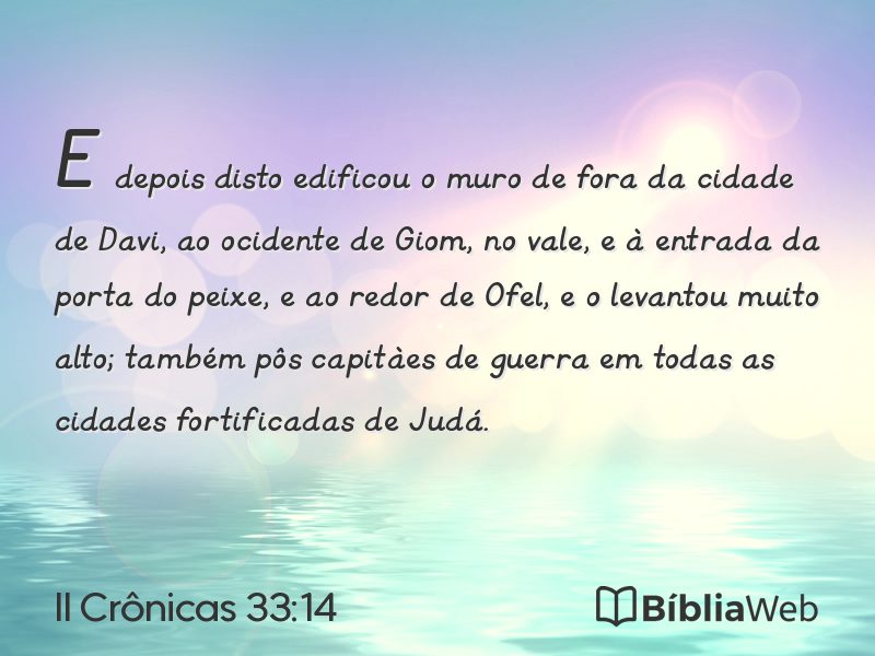 II Crônicas 33:14 em imagem para compartilhar
