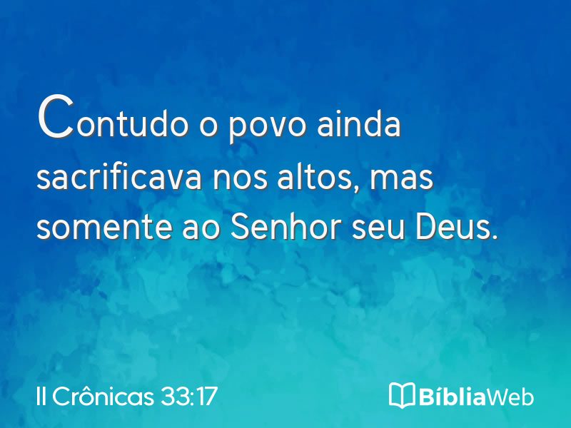 II Crônicas 33:17 em imagem para compartilhar