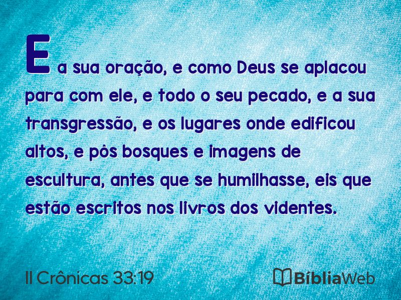 II Crônicas 33:19 em imagem para compartilhar