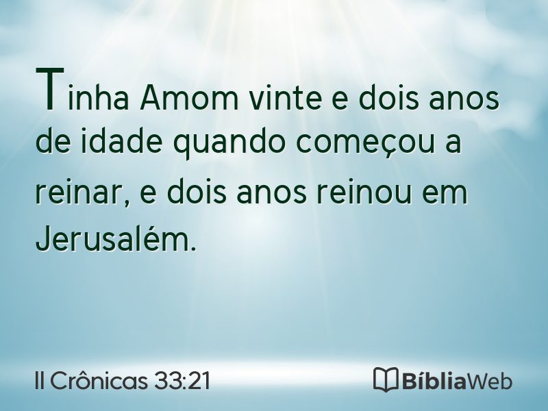 II Crônicas 33:21 em imagem para compartilhar