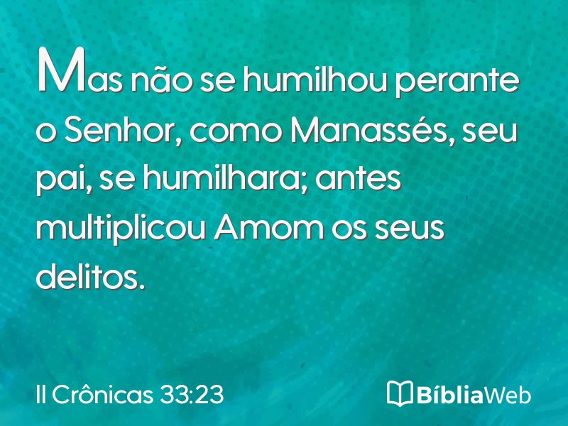 II Crônicas 33:23 em imagem para compartilhar