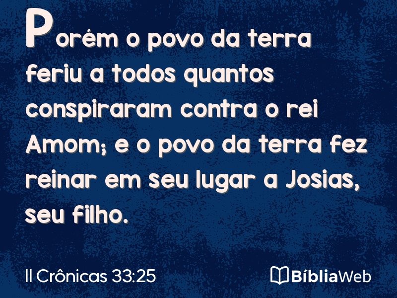 II Crônicas 33:25 em imagem para compartilhar