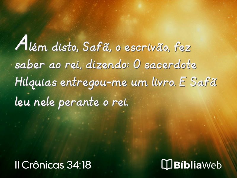 II Crônicas 34:18 em imagem para compartilhar