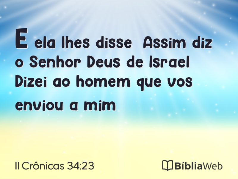 II Crônicas 34:23 em imagem para compartilhar