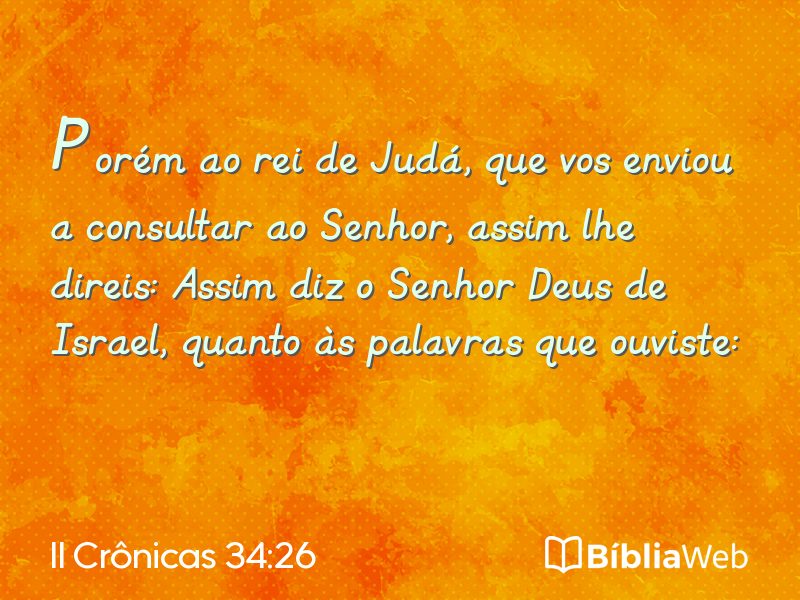 II Crônicas 34:26 em imagem para compartilhar