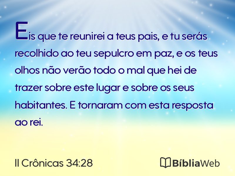 II Crônicas 34:28 em imagem para compartilhar