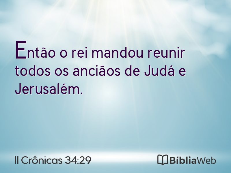 II Crônicas 34:29 em imagem para compartilhar