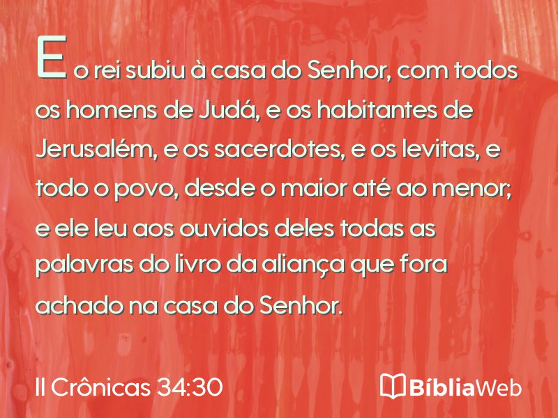 II Crônicas 34:30 em imagem para compartilhar