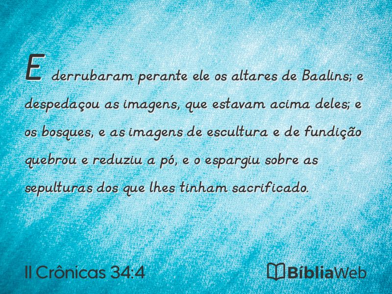 II Crônicas 34:4 em imagem para compartilhar