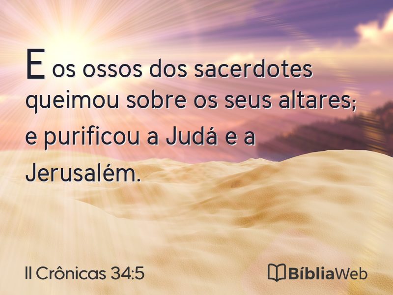 II Crônicas 34:5 em imagem para compartilhar