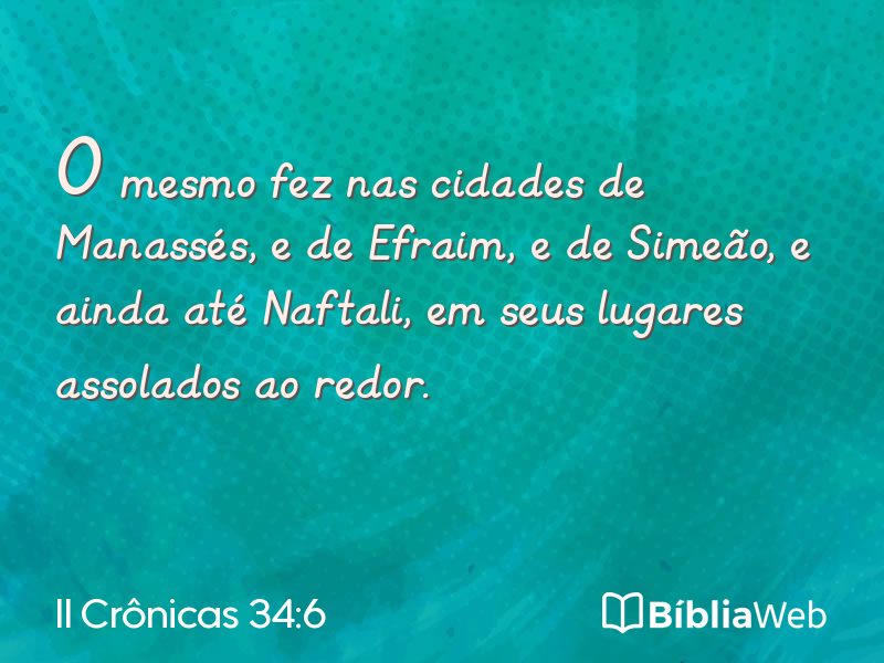II Crônicas 34:6 em imagem para compartilhar