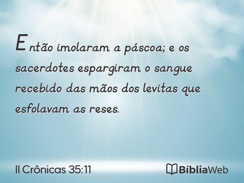 II Crônicas 35:11 em imagem para compartilhar