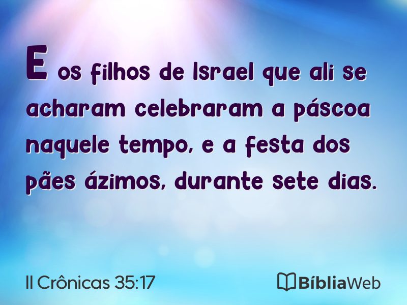 II Crônicas 35:17 em imagem para compartilhar