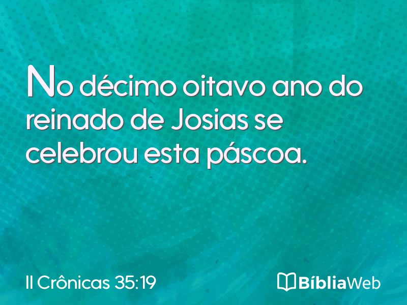 II Crônicas 35:19 em imagem para compartilhar