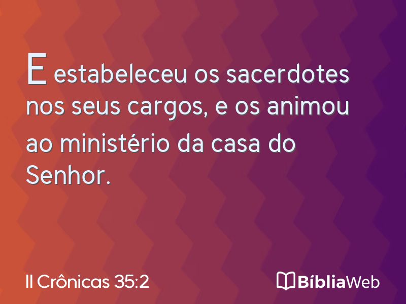 II Crônicas 35:2 em imagem para compartilhar