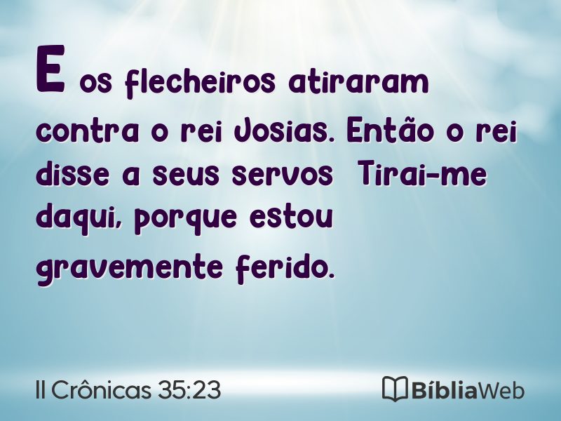 II Crônicas 35:23 em imagem para compartilhar