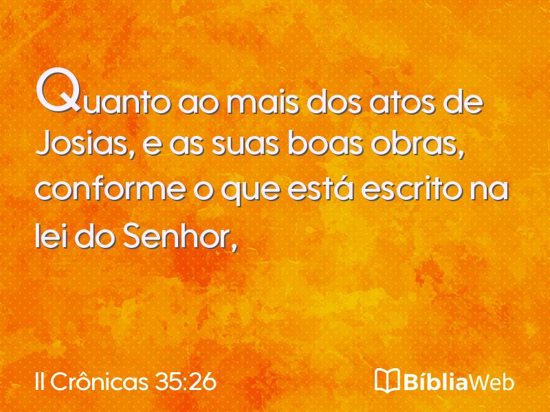 II Crônicas 35:26 em imagem para compartilhar