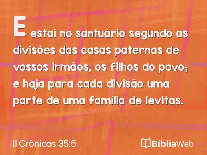 II Crônicas 35:5 em imagem para compartilhar
