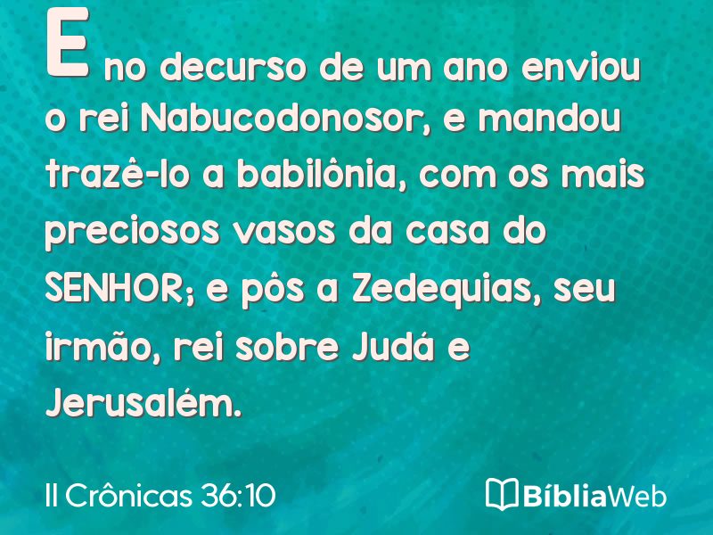II Crônicas 36:10 em imagem para compartilhar