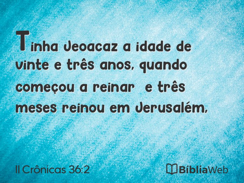 II Crônicas 36:2 em imagem para compartilhar