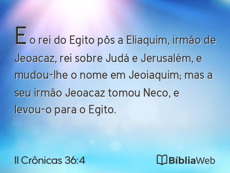 II Crônicas 36:4 em imagem para compartilhar