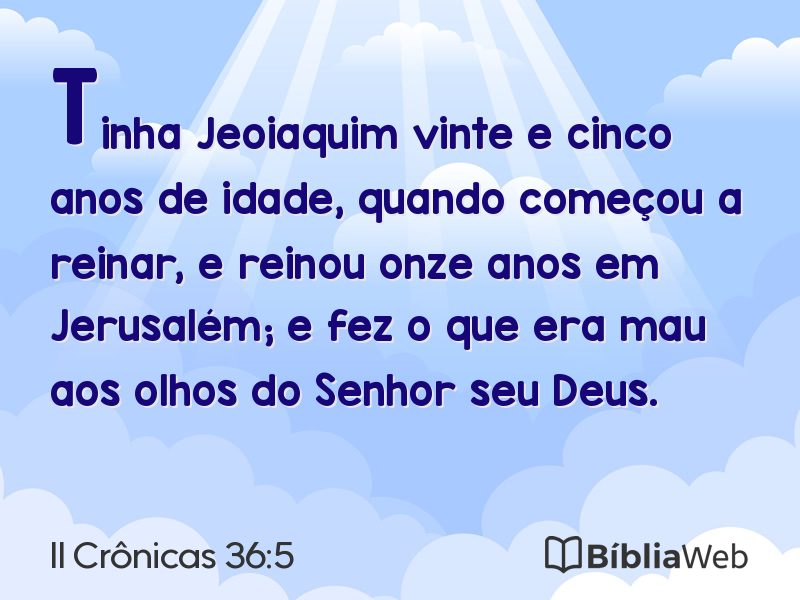 II Crônicas 36:5 em imagem para compartilhar