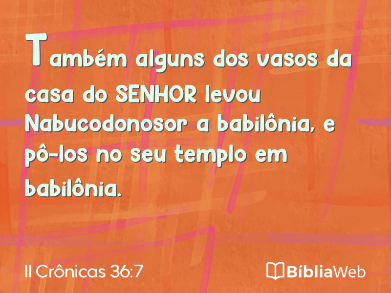 II Crônicas 36:7 em imagem para compartilhar