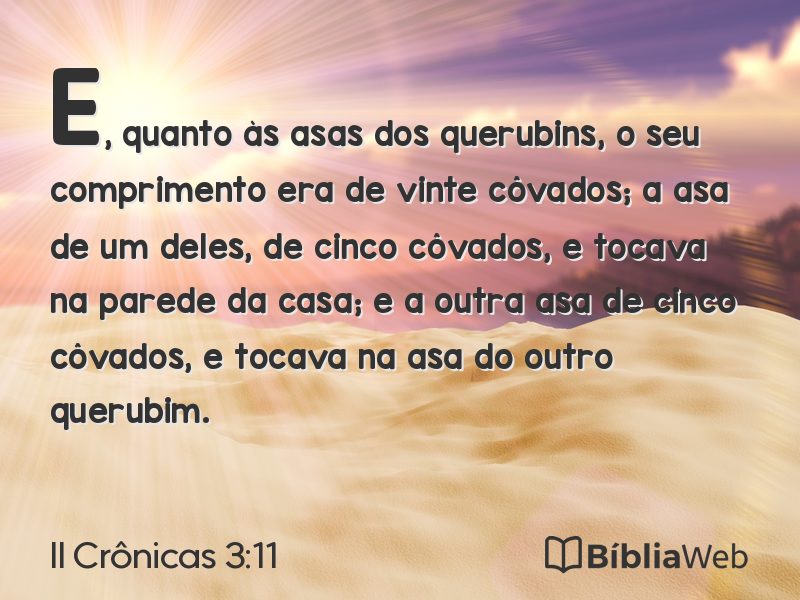 II Crônicas 3:11 em imagem para compartilhar