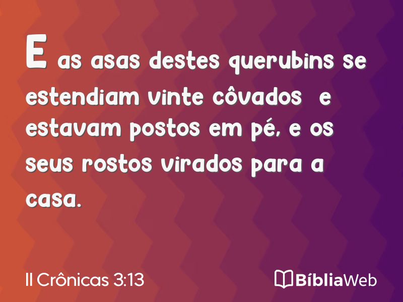 II Crônicas 3:13 em imagem para compartilhar