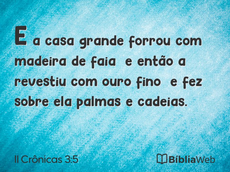 II Crônicas 3:5 em imagem para compartilhar