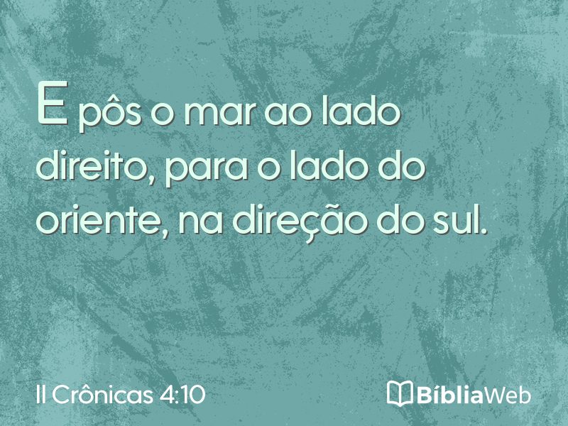 II Crônicas 4:10 em imagem para compartilhar