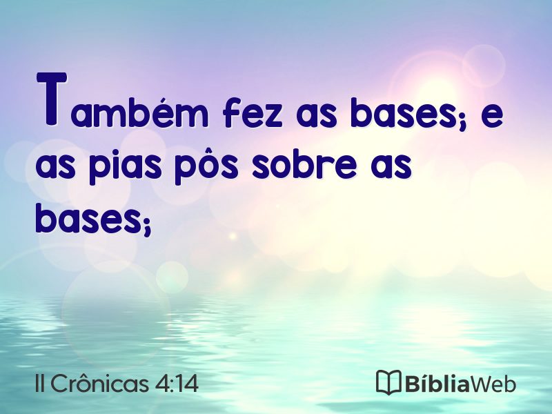 II Crônicas 4:14 em imagem para compartilhar