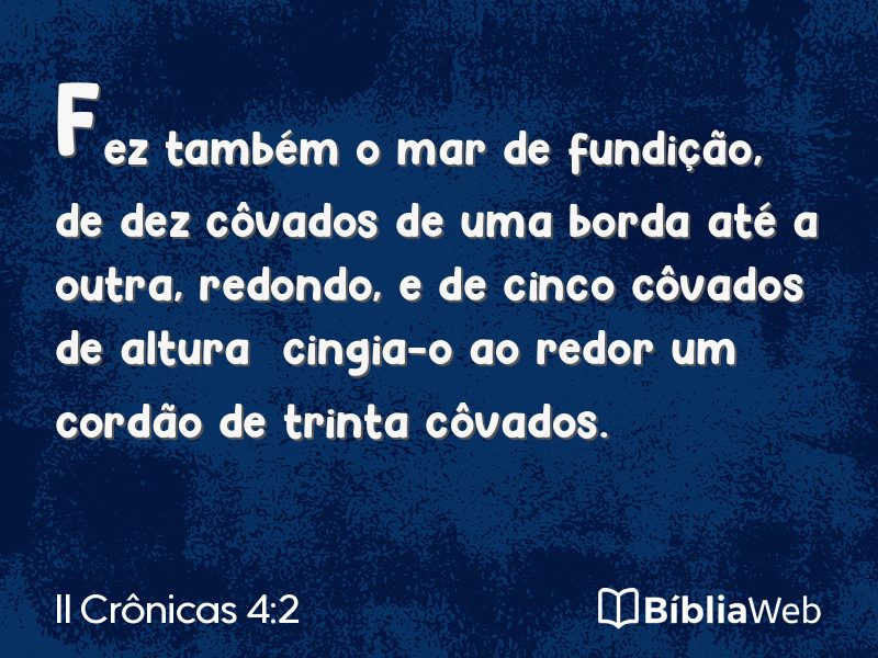 II Crônicas 4:2 em imagem para compartilhar