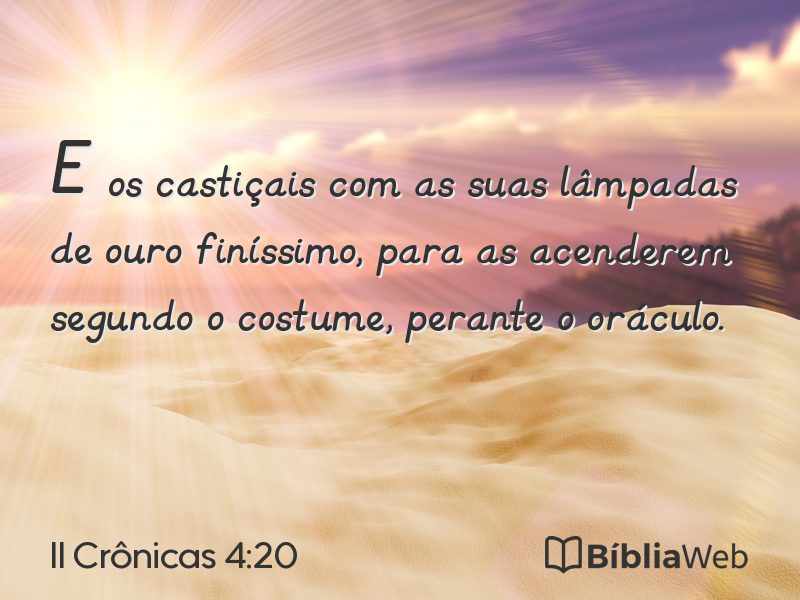 II Crônicas 4:20 em imagem para compartilhar