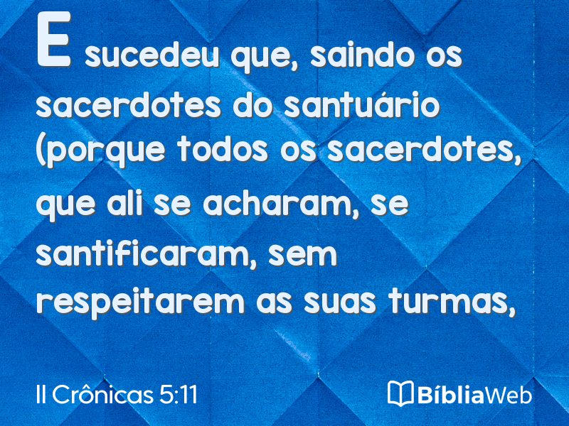 II Crônicas 5:11 em imagem para compartilhar