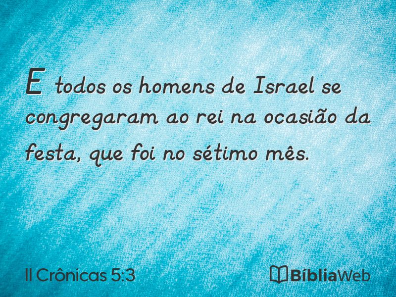 II Crônicas 5:3 em imagem para compartilhar