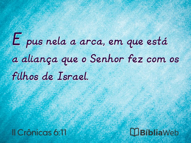 II Crônicas 6:11 em imagem para compartilhar