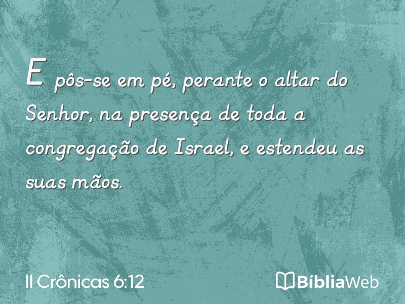 II Crônicas 6:12 em imagem para compartilhar