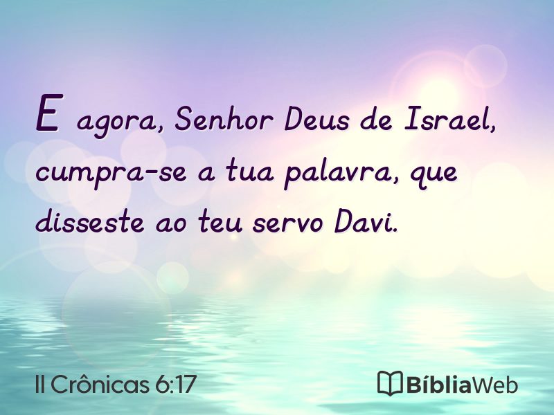 II Crônicas 6:17 em imagem para compartilhar
