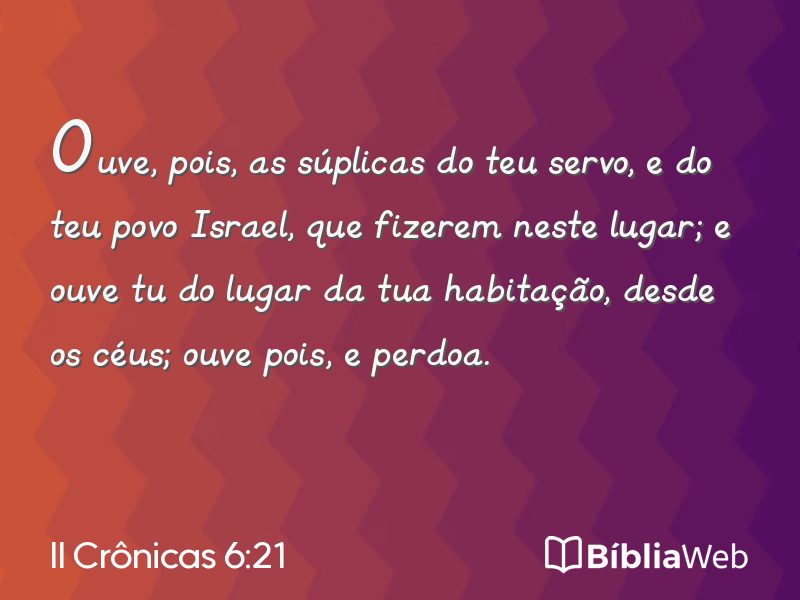II Crônicas 6:21 em imagem para compartilhar