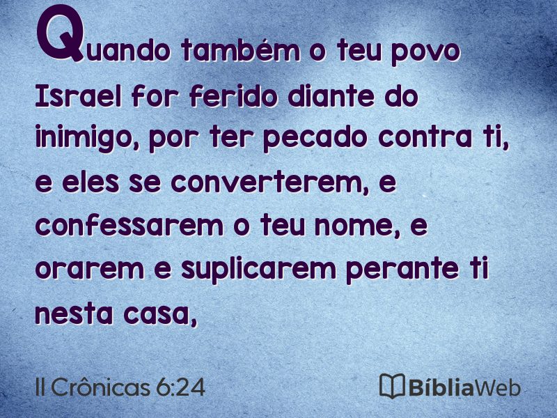 II Crônicas 6:24 em imagem para compartilhar