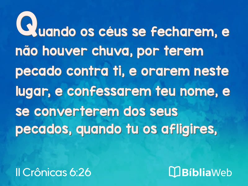 II Crônicas 6:26 em imagem para compartilhar