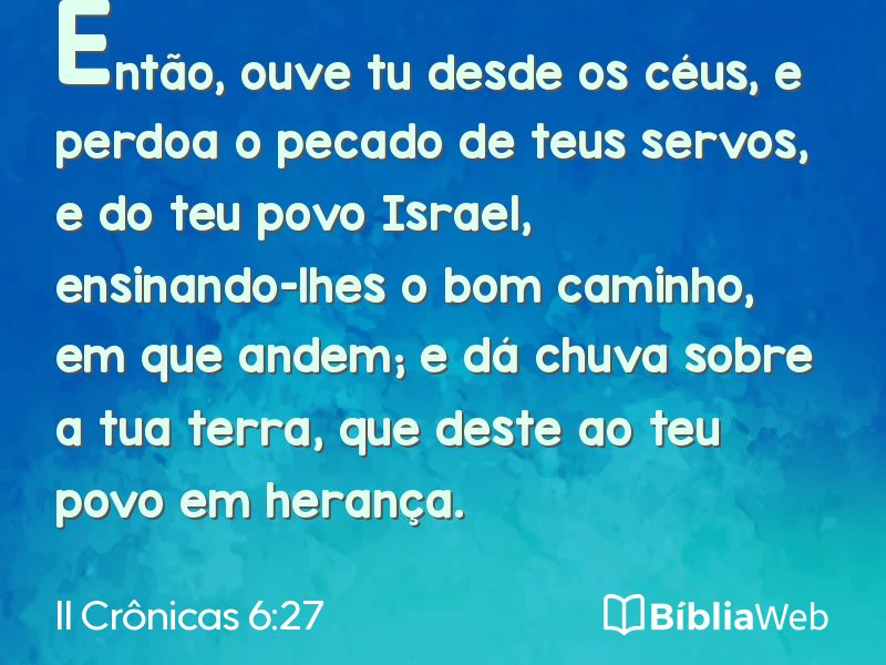 II Crônicas 6:27 em imagem para compartilhar
